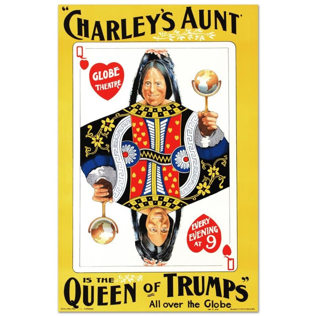 RE Society, "Charley's Aunt" Hand Pulled Lithograph, Image Originally by Chadwick Rymer. Includes (1 of 1)