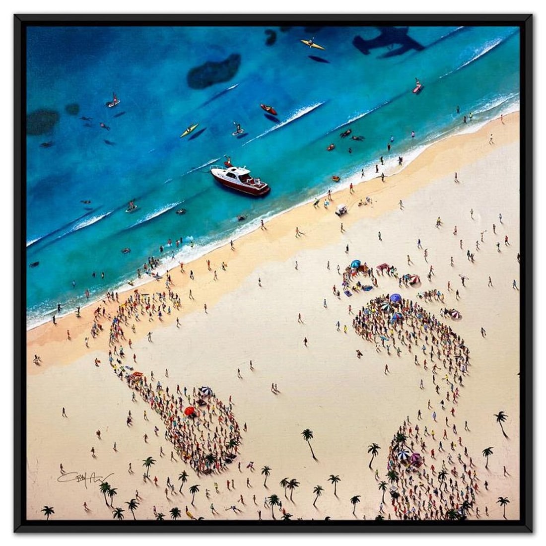 Craig Alan, "Populus: Footprints Of Memories" Framed, Hand Signed Limited Edition Canvas with Letter: Populus: Footprints Of Memories is a numbered limited edition giclee on canvas by Craig Alan, hand signed by the artist. This piece comes custom framed and includes Letter of Authenticity. Measures ap