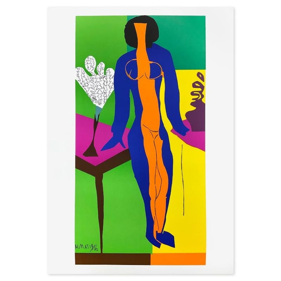 Henri Matisse 1869-1954 (After), "Zulma" Limited Edition Lithograph with Certificate of: Zulma is a limited edition lithograph by Henri Matisse (1869-1954) bearing the plate signature of the artist. This piece comes from an edition of 200 authorized by the Matisse Estate; the edition numb