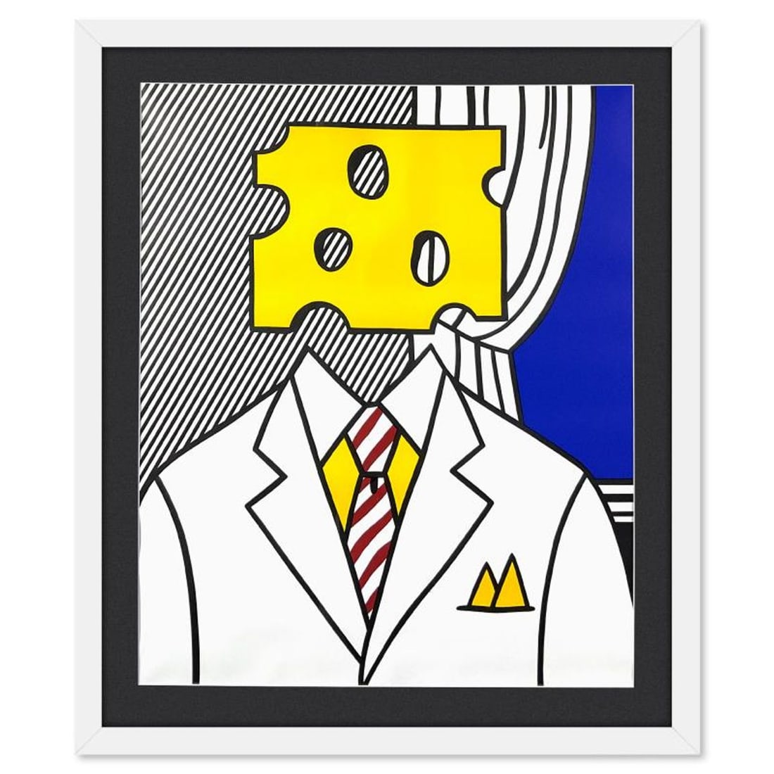 Roy Lichtenstein (1923-1997), Framed Lithograph from 1978 (34" x 41.5") with Letter of Authenticity.: This is a vintage lithograph by Roy Lichtenstein (1923-1997) cropped from the Ace Gallery 1978 poster. This piece comes custom framed and includes a Letter of Authenticity. Measures approx. 34" x 41.5