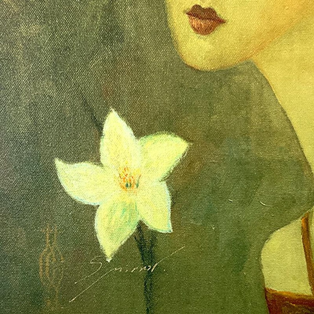 Sergey Smirnov (1953-2006), "Natalia" Limited Edition Mixed Media on Canvas, Numbered and Hand - 2