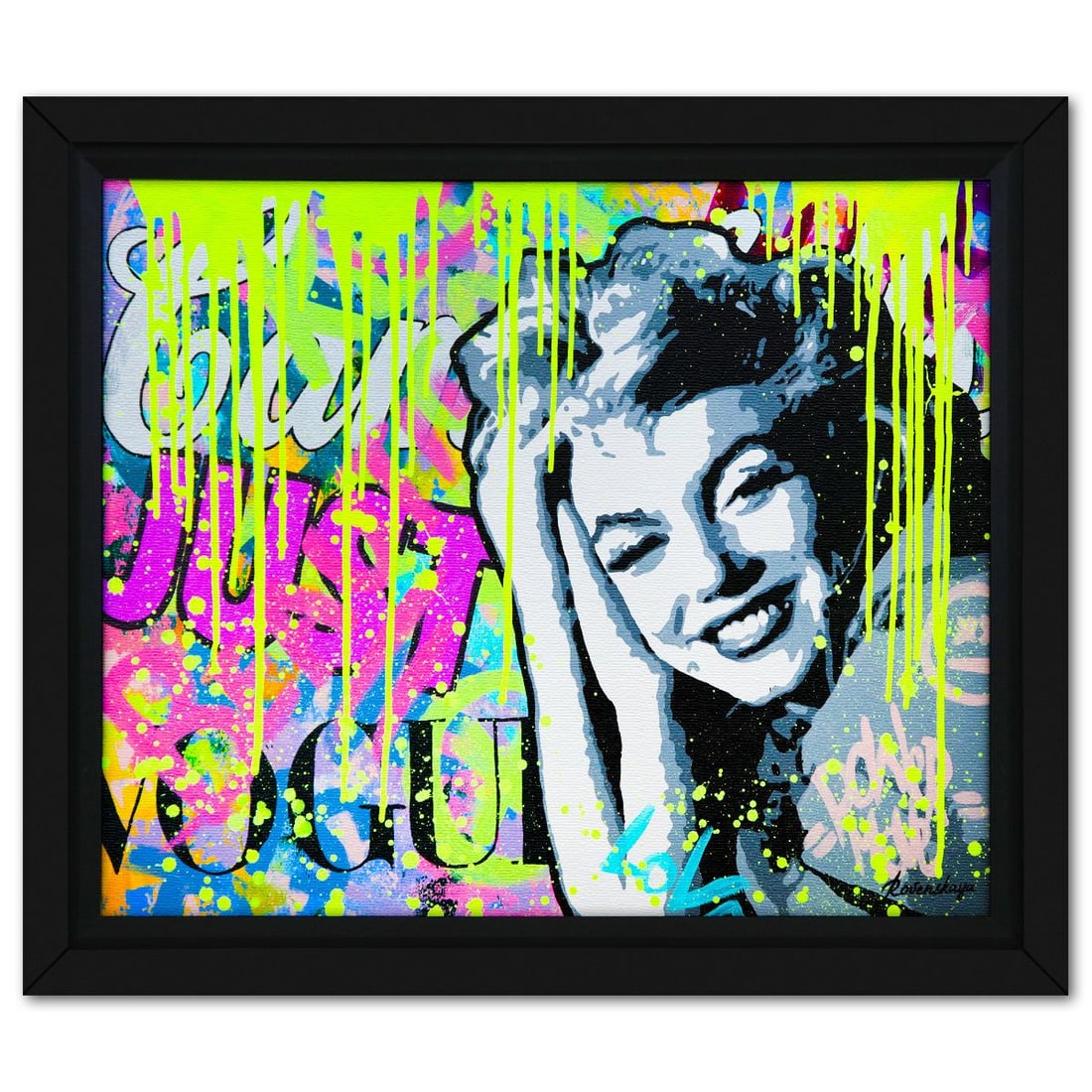 Nastya Rovenskaya- Original Oil on Canvas "Radiant Diva": Artist: Nastya Rovenskaya. Medium: Original Oil on Canvas. Title: Radiant Diva. Size: 24" x 30". Measures approx. 29" x 35" (framed). Signature: Hand signed by the artist. Certificate of