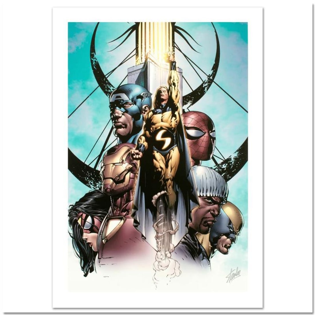 Stan Lee Signed, Marvel Comics "New Avengers #10" Limited Edition Canvas 4/99 with Certificate of: New Avengers #10 is a limited edition giclee on canvas with art by David Finch. Officially licensed by Marvel, this piece is numbered 4/99 and hand signed by creative legend Stan Lee (1922-2018). The 