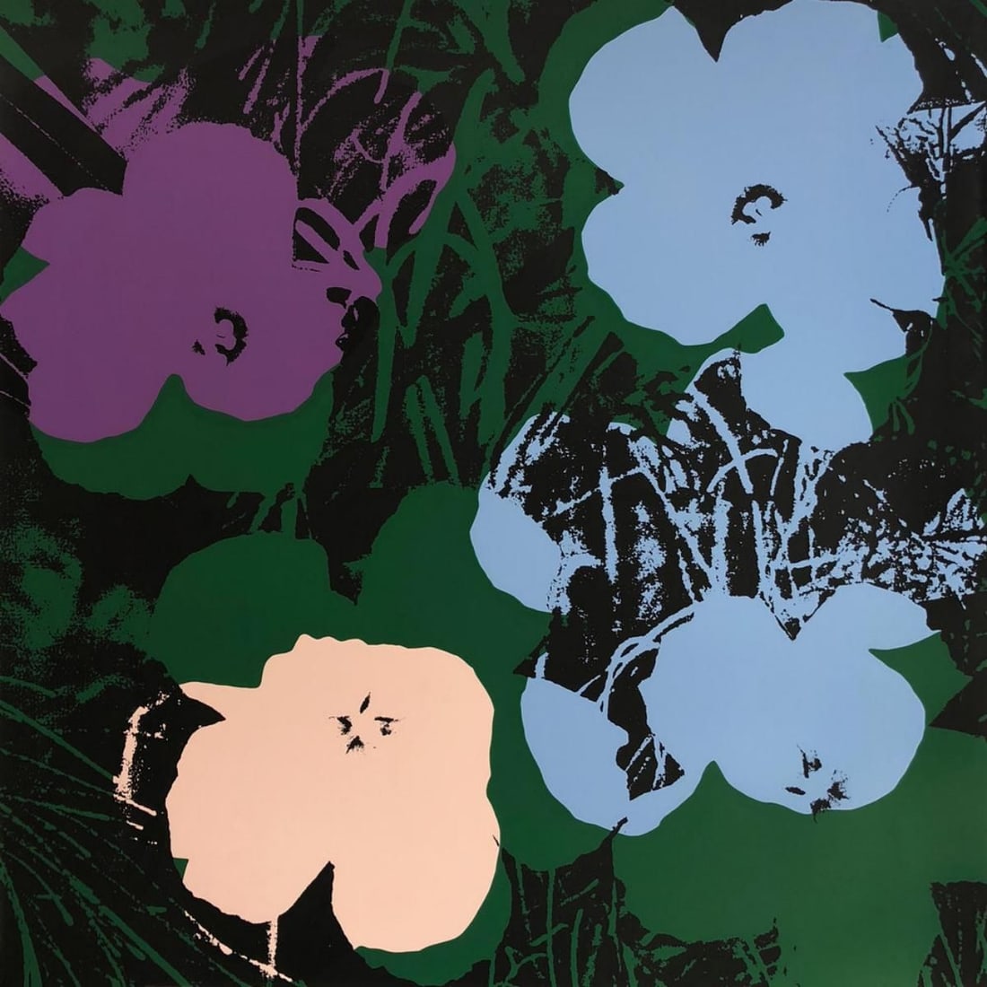 Andy Warhol- Silk Screen "Flowers 11.64": Artist: Andy Warhol. Medium: Silk Screen. Title: Flowers 11.64. Size: 35.5" x 35.5". Certificate of Authenticity: From the publisher. Additional: The piece is stamped in blue on the back with "Publish