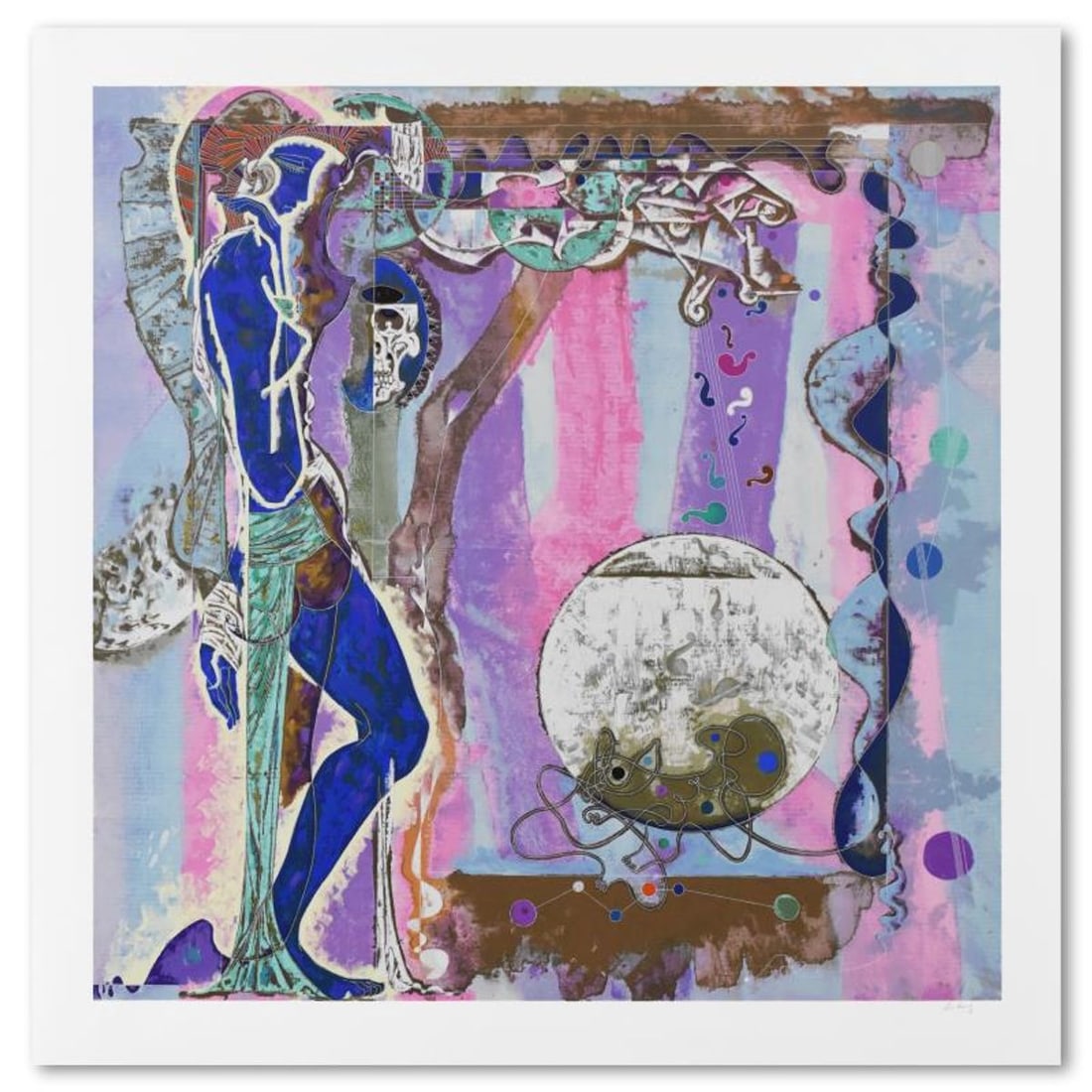 Lu Hong, "Concerto" Limited Edition Serigraph on Paper, Numbered and Hand Signed with Letter of: Concerto is a limited edition serigraph on paper by Lu Hong, numbered and hand signed by the artist. Includes Letter of Authenticity. Measures approx. 37" x 38" (with border), 33" x 33" (image). Pleas