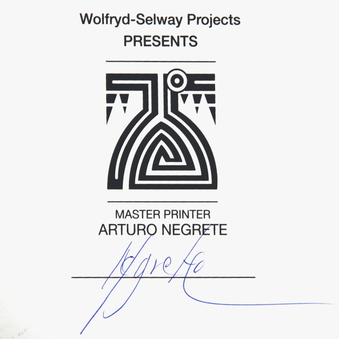 Wolfryd-Selway Projects- Silkscreen - 2