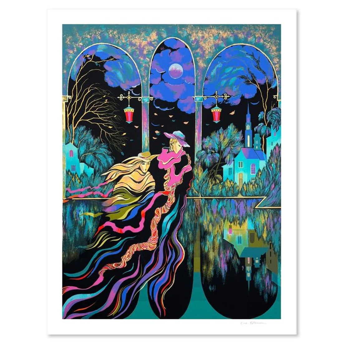 Zina Roitman, Limited Edition Serigraph, Hand Signed and Numbered, Letter of Authenticity.: This is a limited edition serigraph on paper by Zina Roitman. The piece comes hand signed by the artist, numbered, and with a letter of authenticity. Measures approximately 27" x 19". Reference#: 9338