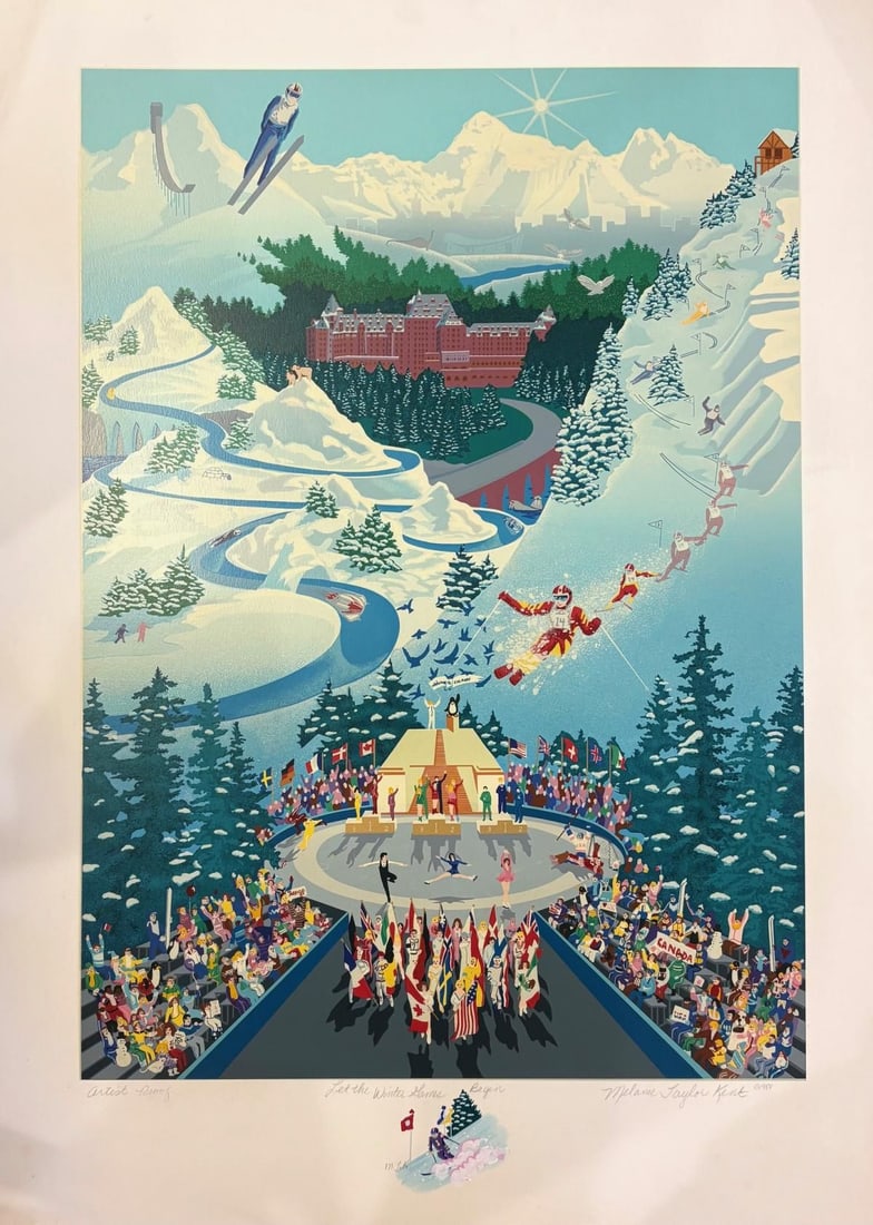 Melanie Taylor Kent- Serigraph on paper with hand drawn remarque: Artist: Melanie Taylor Kent. Medium: Serigraph on paper with hand drawn remarque. Size: 30" x 40". Signature: Hand Signed and numered. Reference#: 94157.