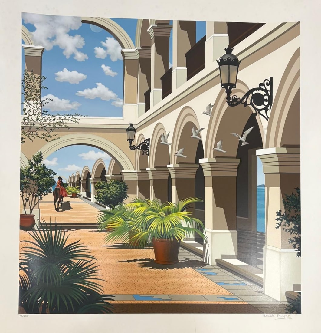 Fredrick Phillips- Serigraph on paper: Artist: Fredrick Phillips. Medium: Serigraph on paper. Size: 30" x 40". Signature: Hand Signed and numered. Reference#: 94136.