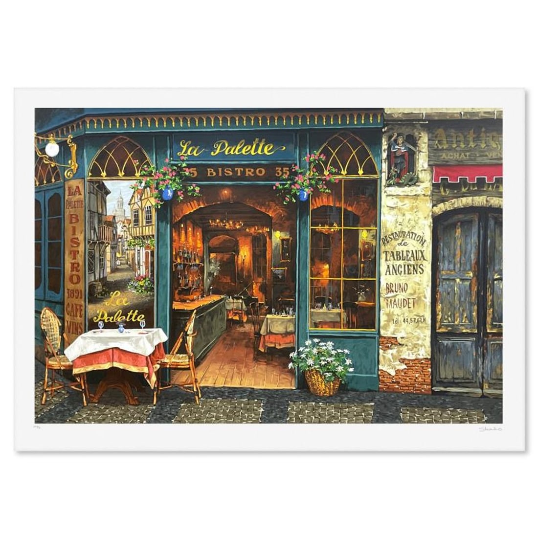 Viktor Shvaiko, "La Palette (White)" Limited Edition Printer's Proof Serigraph (28" x 42"), Numbered: La Palette (White) is a limited edition printer's proof serigraph on paper by Viktor Shvaiko, numbered and hand signed by the artist. Includes Letter of Authenticity. Measures approx. 32.5" x 46" (bor