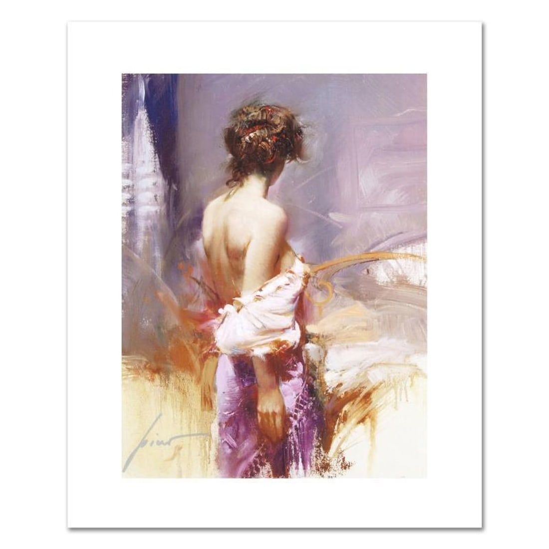 Pino (1939-2010), "Twilight" Hand Signed Limited Edition on Canvas with Certificate of Authenticity.: Twilight is a limited edition giclee on canvas by Pino (1939-2010), numbered and hand signed by the artist. Includes Certificate of Authenticity. Measures approximately 16" x 12". Reference#: 92997.