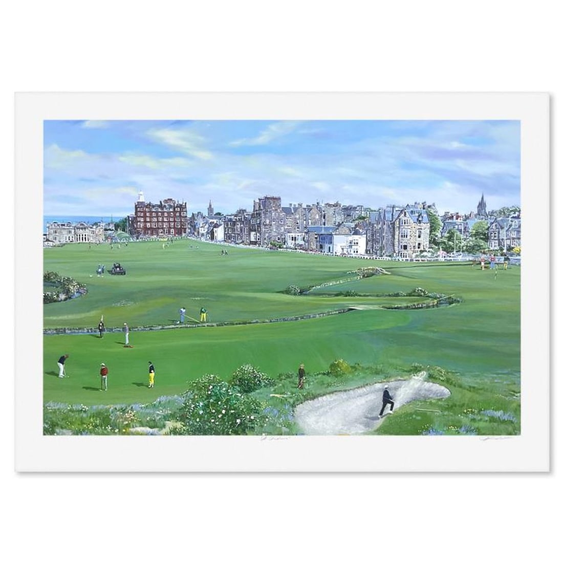 Ruth Mayer (1934-2023), "St Andrews" Limited Edition Printer's Proof Serigraph, Numbered and Hand: St Andrews is a limited edition printer's proof serigraph on paper by Ruth Mayer (1934-2023), numbered and hand signed by the artist. Includes Letter of Authenticity. Measures approx. 32" x 45" (borde