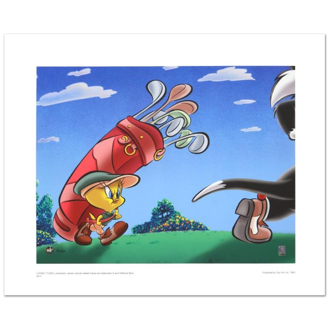 Caddy with a Tattitude Limited Edition Giclee from Warner Bros., Numbered with Hologram Seal and: Caddy with a Tattitude is a limited edition giclee on paper from Warner Bros., numbered with hologram seal of Authenticity. Also, includes Certificate of Authenticity! Measures approx. 20" x 16" (with