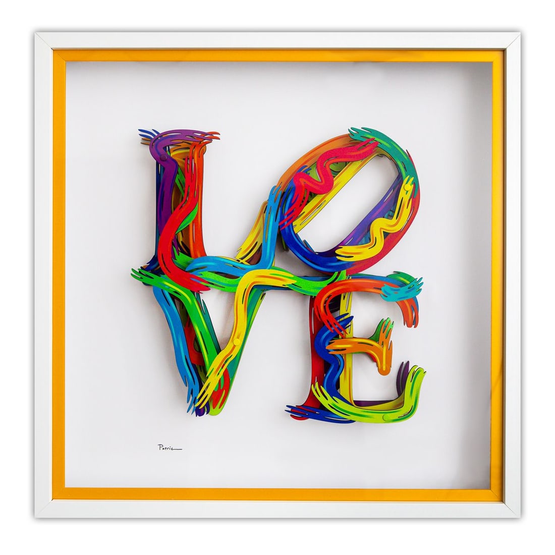 Patricia Govezensky- 3D Multilayered Woodcut "Strokes of Love" (1 of 4)