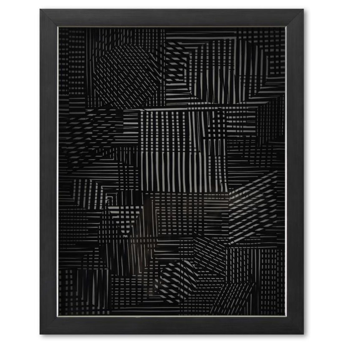 Victor Vasarely (1908-1997), "Trois Dimensions Optique de la serie Cinetiques" Framed 1973 (1 of 2)