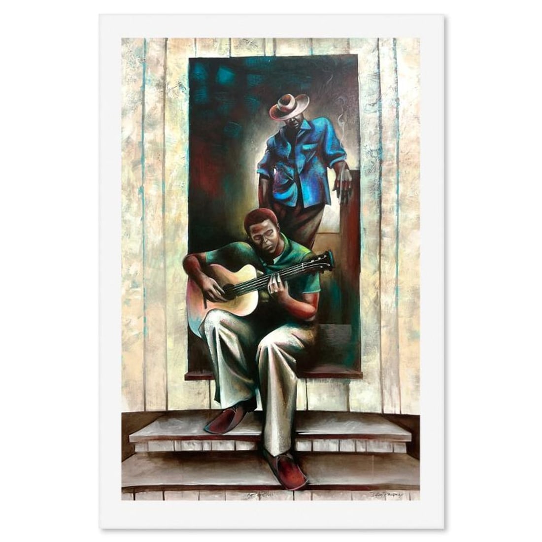 Danny Broadway, "Kat Daddy Blues" Limited Edition Serigraph, Numbered and Hand Signed with Letter of (1 of 2)