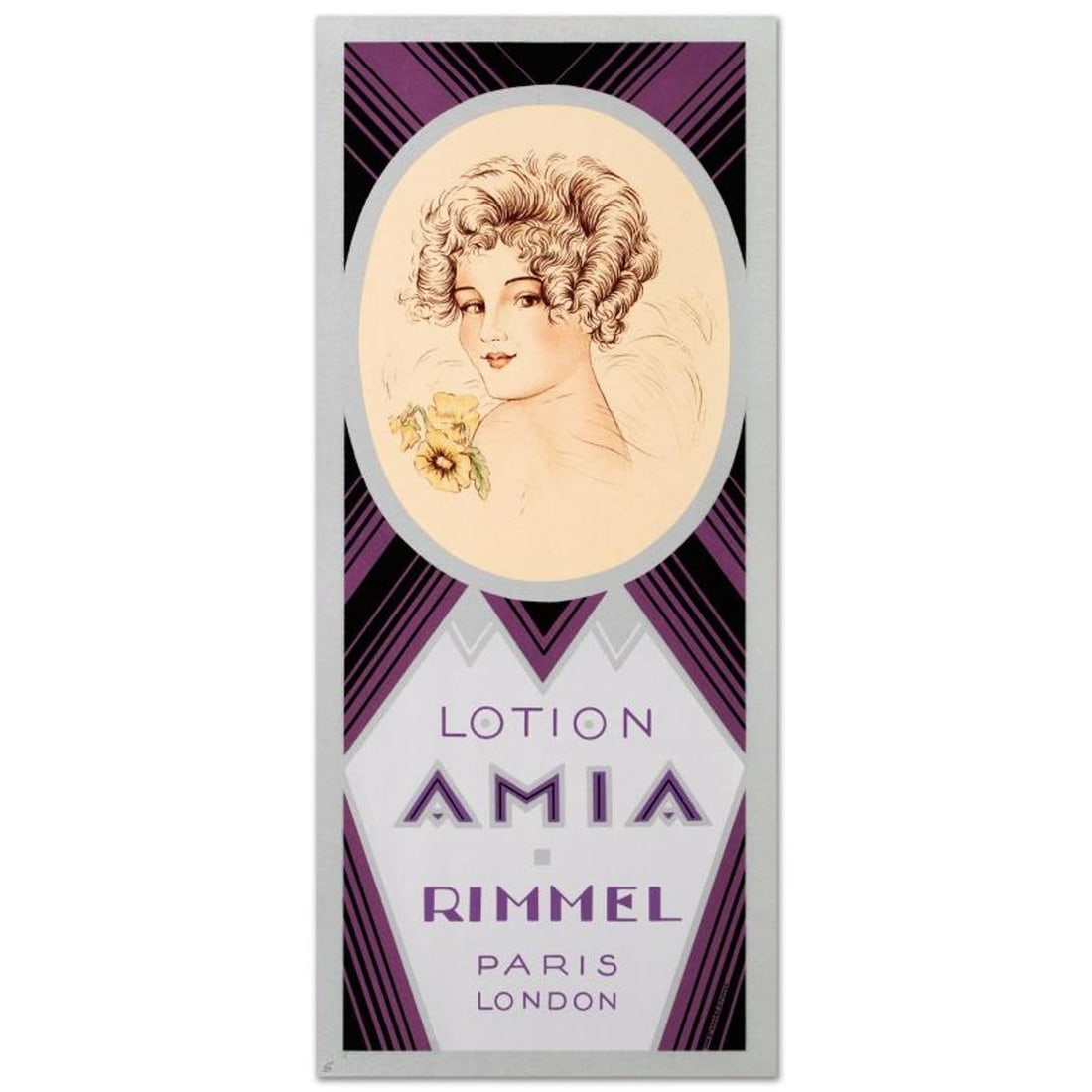 RE Society, "Rimmel-Lotion Amia" Hand Pulled Lithograph. Includes Letter of Authenticity. (1 of 1)