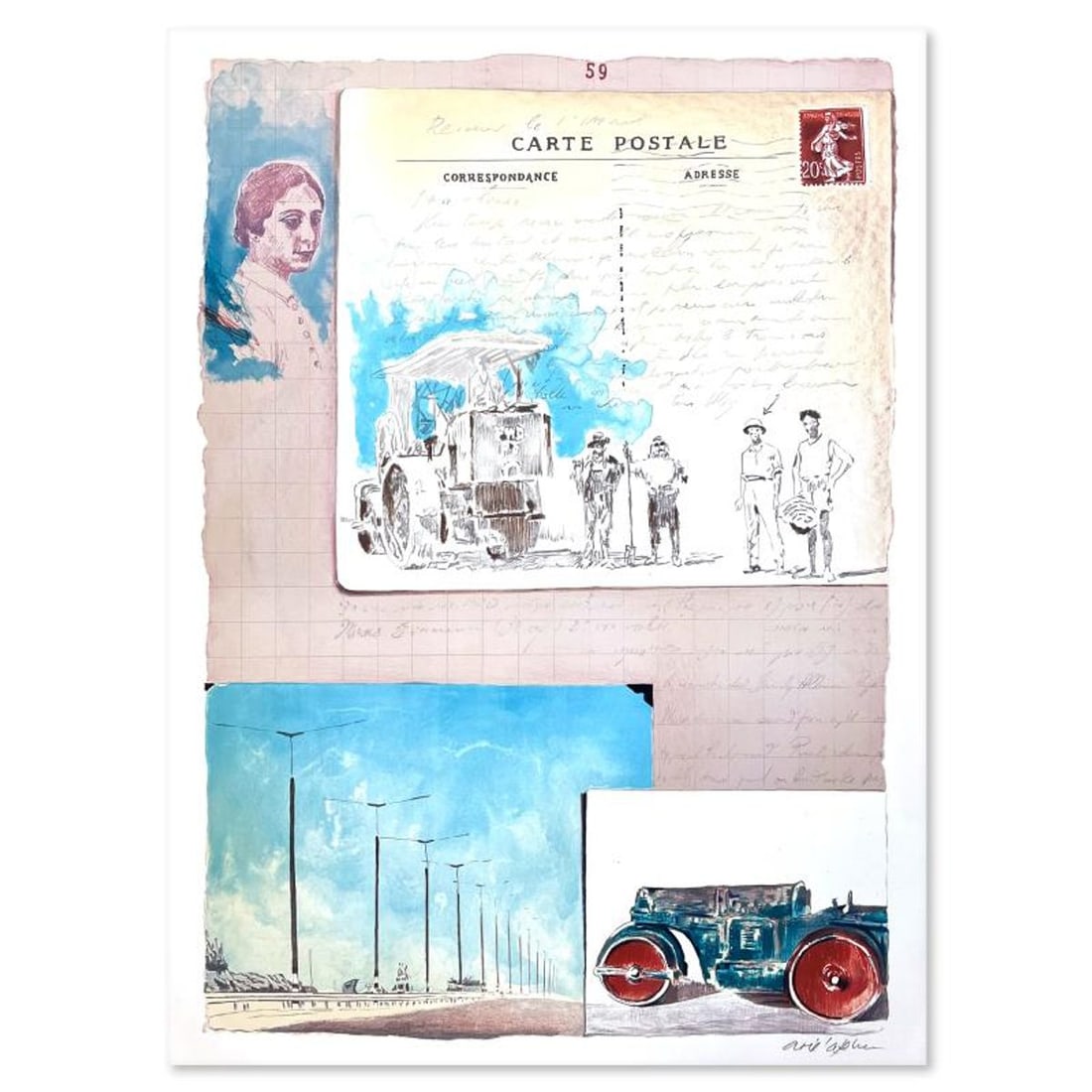 Arie Azene, Hand Signed, Numbered Limited Edition with Letter of Authenticity.: This is a limited edition on paper by Arie Azene. The piece comes hand signed by the artist, numbered, and with a letter of authenticity. Measures approximately 27.5" x 19". Reference#: 89811.