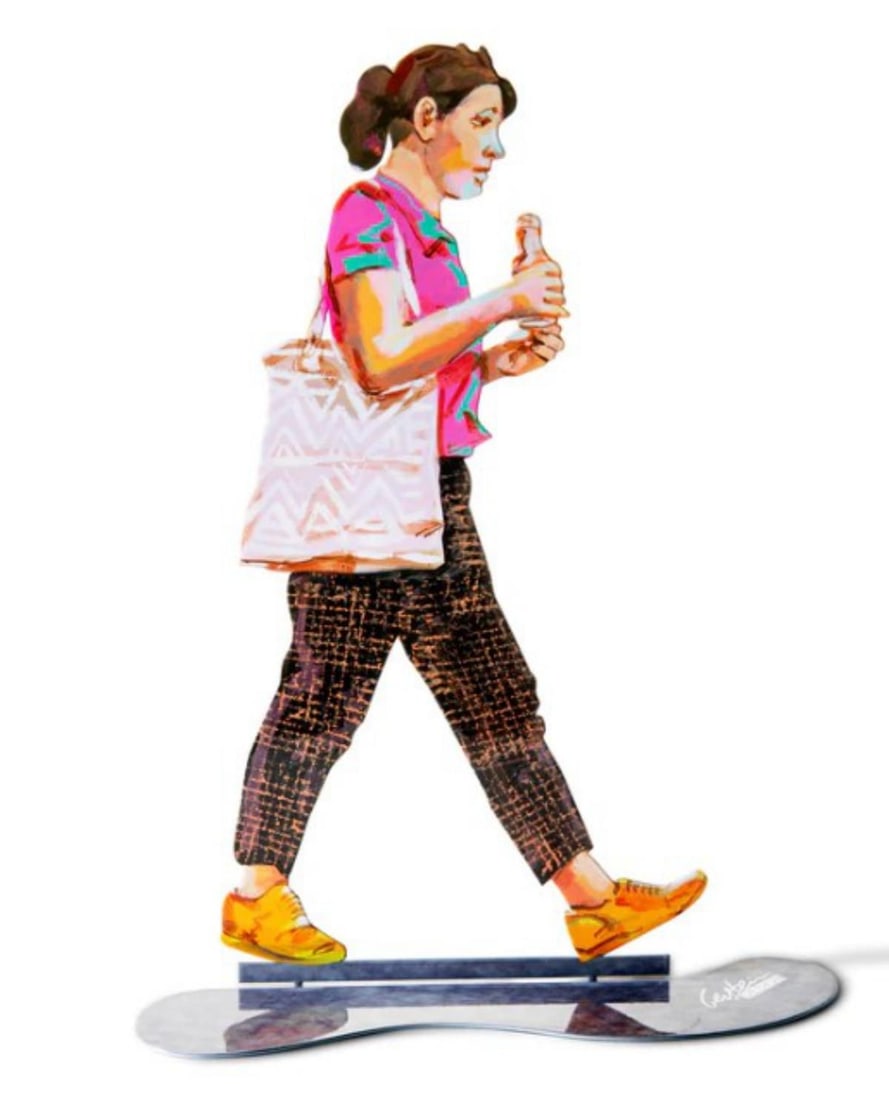 David Gerstein- Free Standing Sculpture "WATER DRINKER": Artist: David Gerstein. Medium: Free Standing Sculpture. Title: WATER DRINKER. Size: 16.3" x 10.4". Signature: Signed. Certificate of Authenticity: Is included. Additional: This piece is free standing