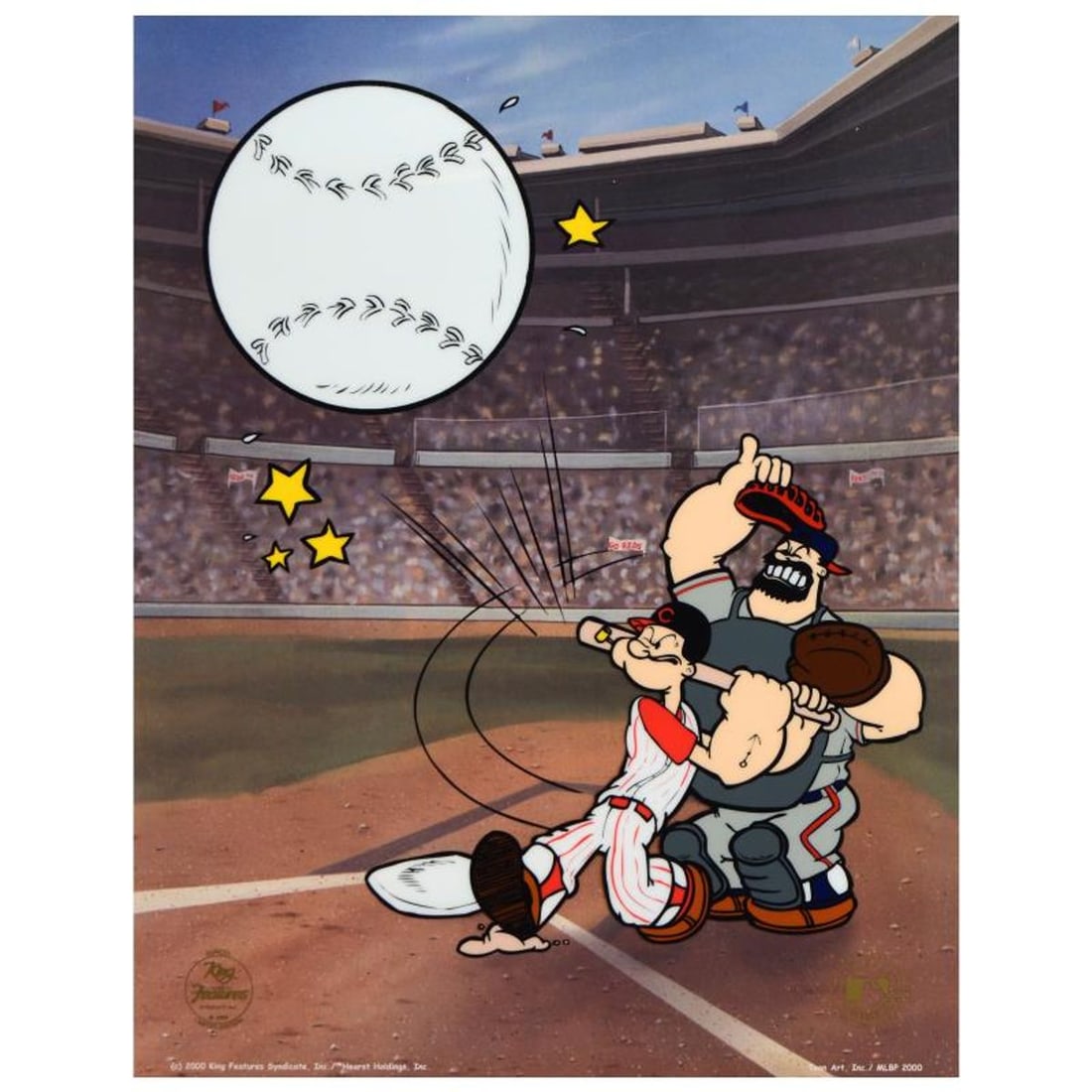 Homerun Popeye, Reds Limited Edition Sericel from King Features Syndicate, Inc., Numbered with COA. (1 of 1)