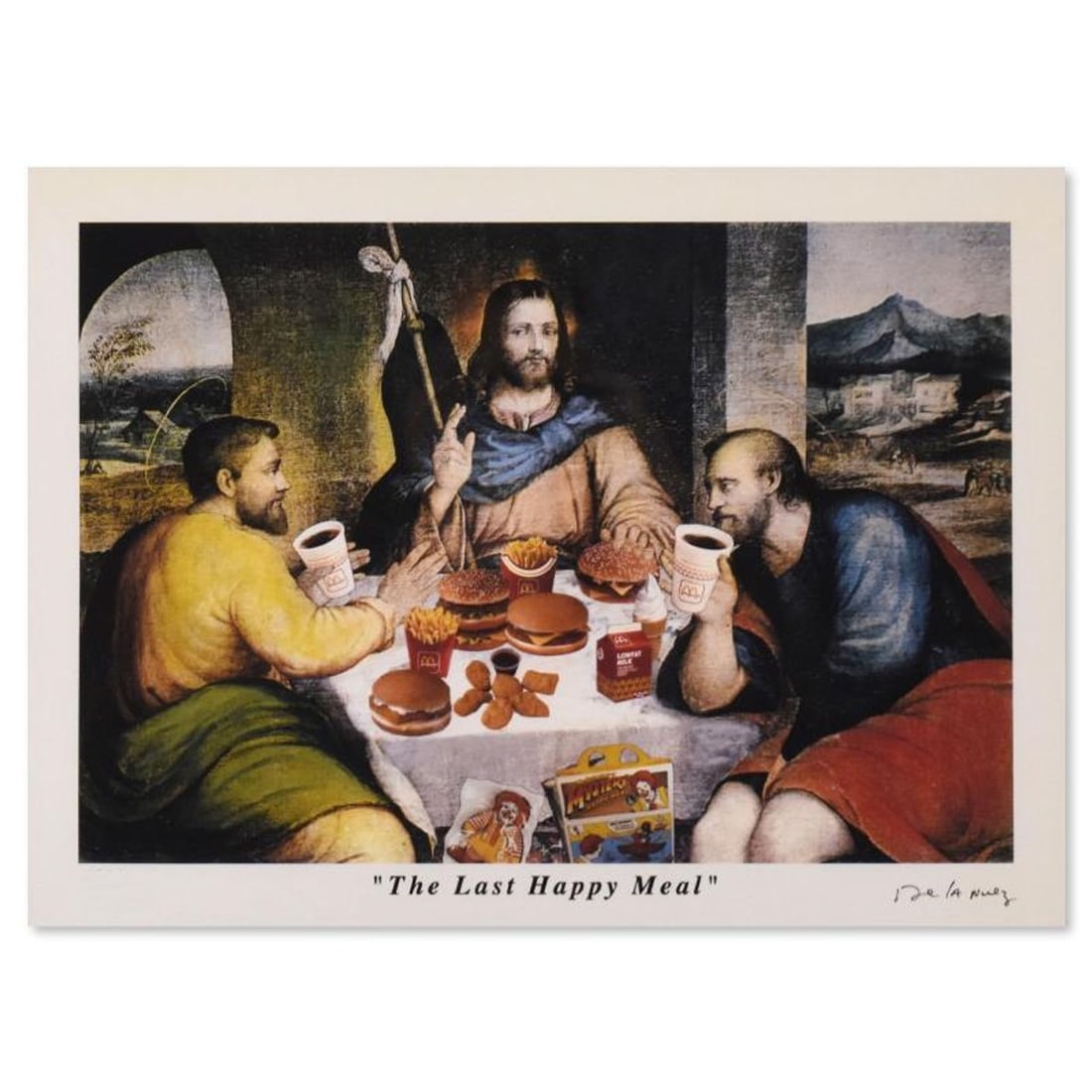 Nelson De La Nuez, "The Last Happy Meal" AP Limited Edition, Numbered and Hand Signed with Letter of (1 of 2)
