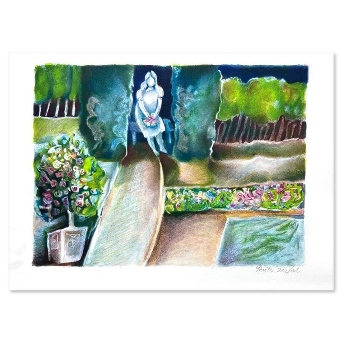 Ruth Zarfati, Hand Signed, Numbered Limited Edition with Letter of Authenticity.: This is a limited edition on paper by Ruth Zarfati. The piece comes hand signed by the artist, numbered, and with a letter of authenticity. Measures approximately 10.5" x 14.5". Reference#: 94116.