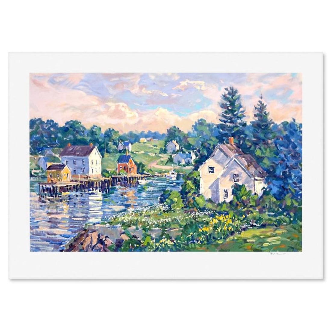 Bill Schmidt, "Evergreen Landing" Limited Edition Printer's Proof Serigraph, Numbered and Hand: Evergreen Landing is a limited edition printer's proof serigraph on paper by Bill Schmidt, numbered and hand signed by the artist. Includes Letter of Authenticity. Measures approx. 25.5" x 35" (border