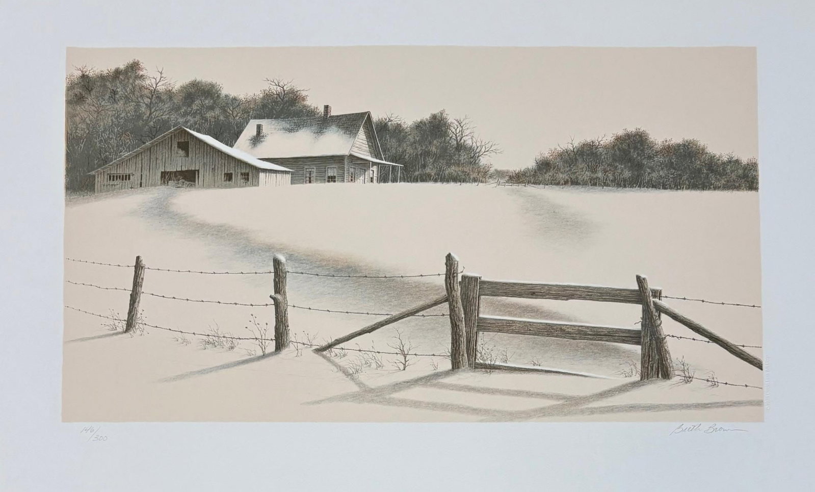Smith Brown- Limited Edition Lithograph on paper: Artist: Smith Brown. Medium: Limited Edition Lithograph on paper. Size: 20" x 30". Signature: Signed and numbered. Reference#: 86446.