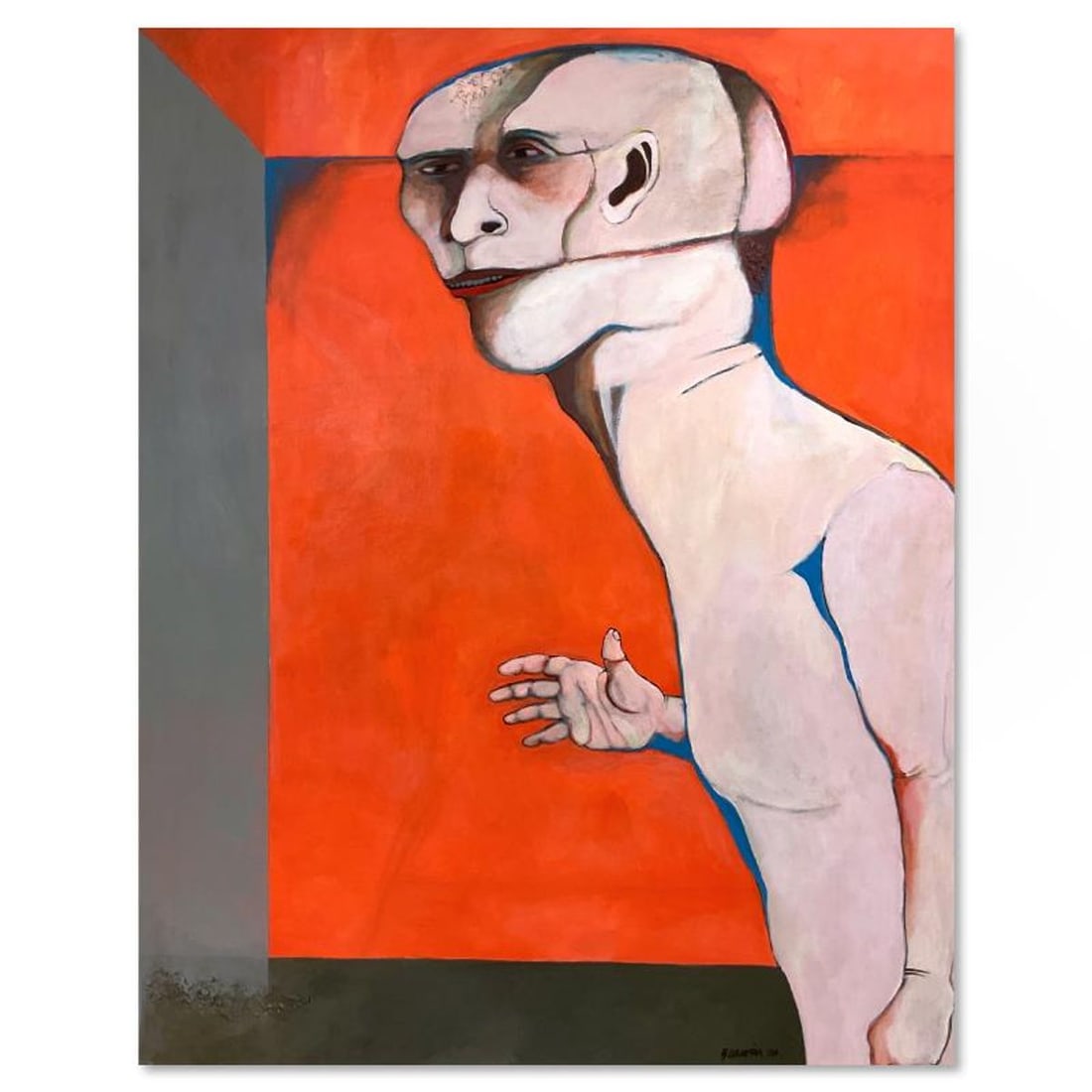 Milton Berwin (1925-2023), Original Painting on Canvas (66" x 52"), Hand Signed with Letter of (1 of 2)