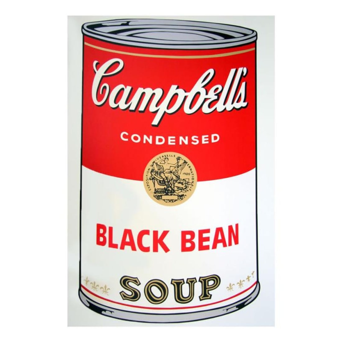 Andy Warhol "Soup Can 11.44 (Black Bean)" Silk Screen Print from Sunday B Morning.: Soup Can 11.44 (Black Bean) is a silk screen print on paper (open edition) from Sunday B Morning featuring the works of Andy Warhol. The piece is stamped in blue on the back with "Published by Sunday 