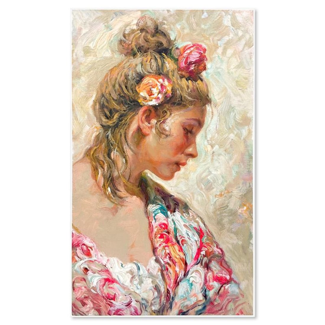 Royo, "El Clavales" Unsigned Serigraph on Clayboard with Letter of Authenticity.: El Clavales is a serigraph on clayboard by Royo. This piece is unsigned. Includes Letter of Authenticity. Measures approx. 18.5" x 11" (image). Reference#: 93441.