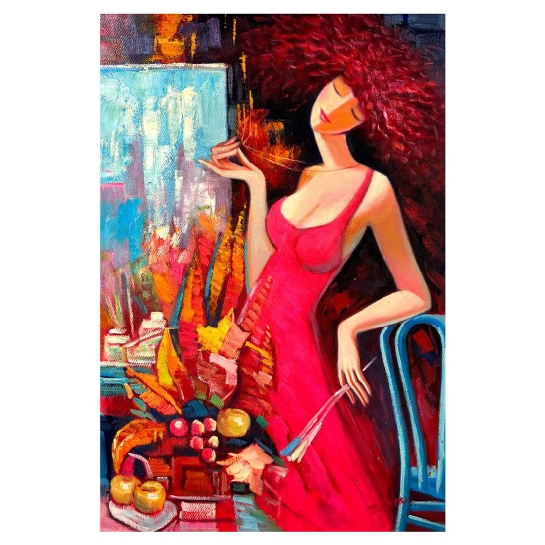 Zahra, Original Acrylic Painting on Canvas, Hand Signed with Letter of Authenticity.: This is an original acrylic painting on canvas by Zahra, hand signed by the artist. Includes Letter of Authenticity. Measures approx. 30" x 20" (image).