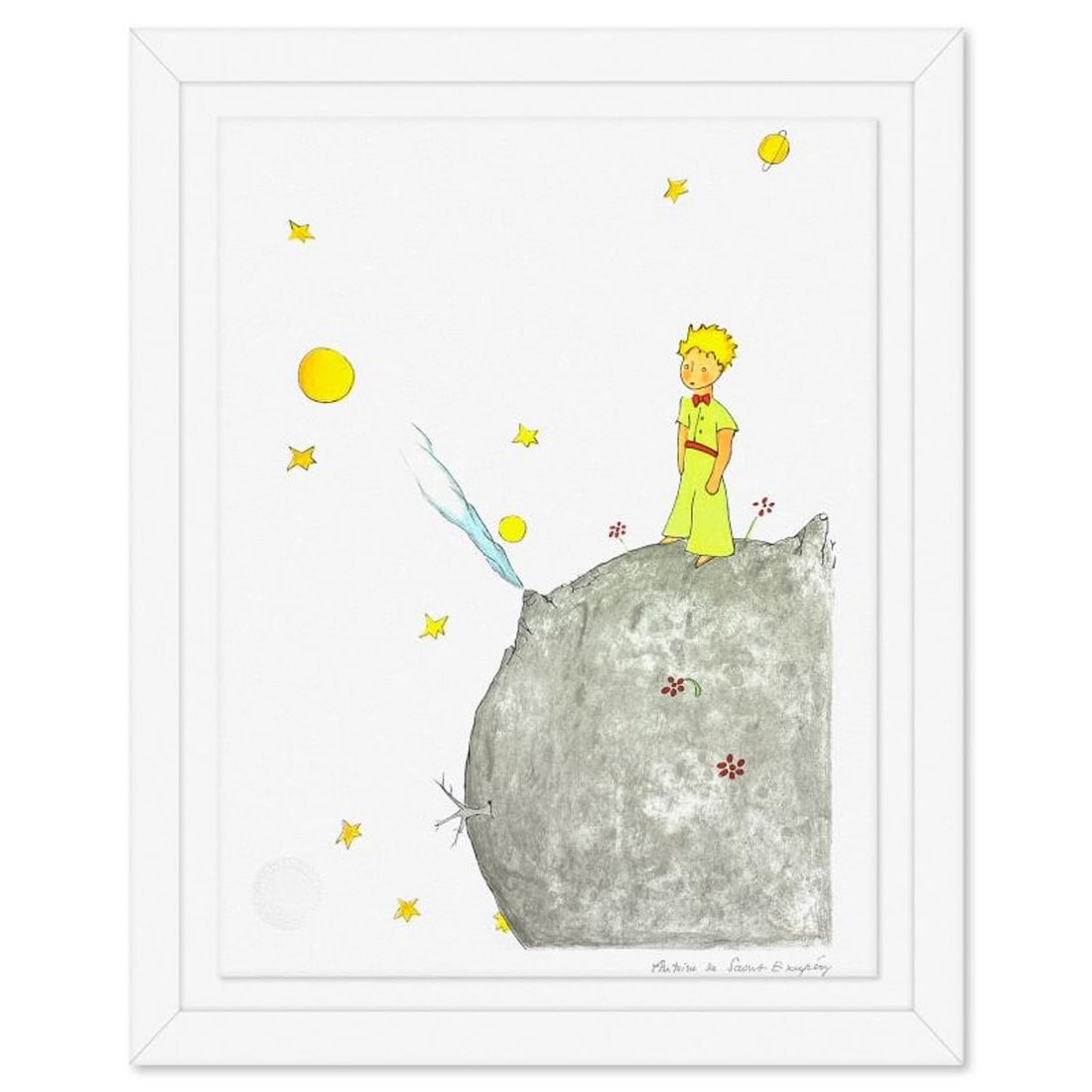 Antoine de Saint-Exupery 1900-1944 (After), "The Little Prince On Asteroid B-612" Framed Limited (1 of 2)