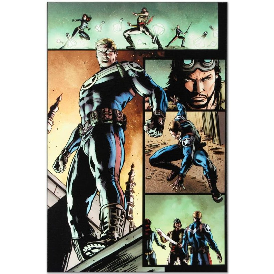 Marvel Comics "Hulk #43" Numbered Limited Edition Giclee on Canvas by Patrick Zircher with COA.: A piece of comic book history, this limited edition, from original art by Patrick Zircher, depicts classic Marvel characters. Zircher's early career as an illustrator in the genre began with productio