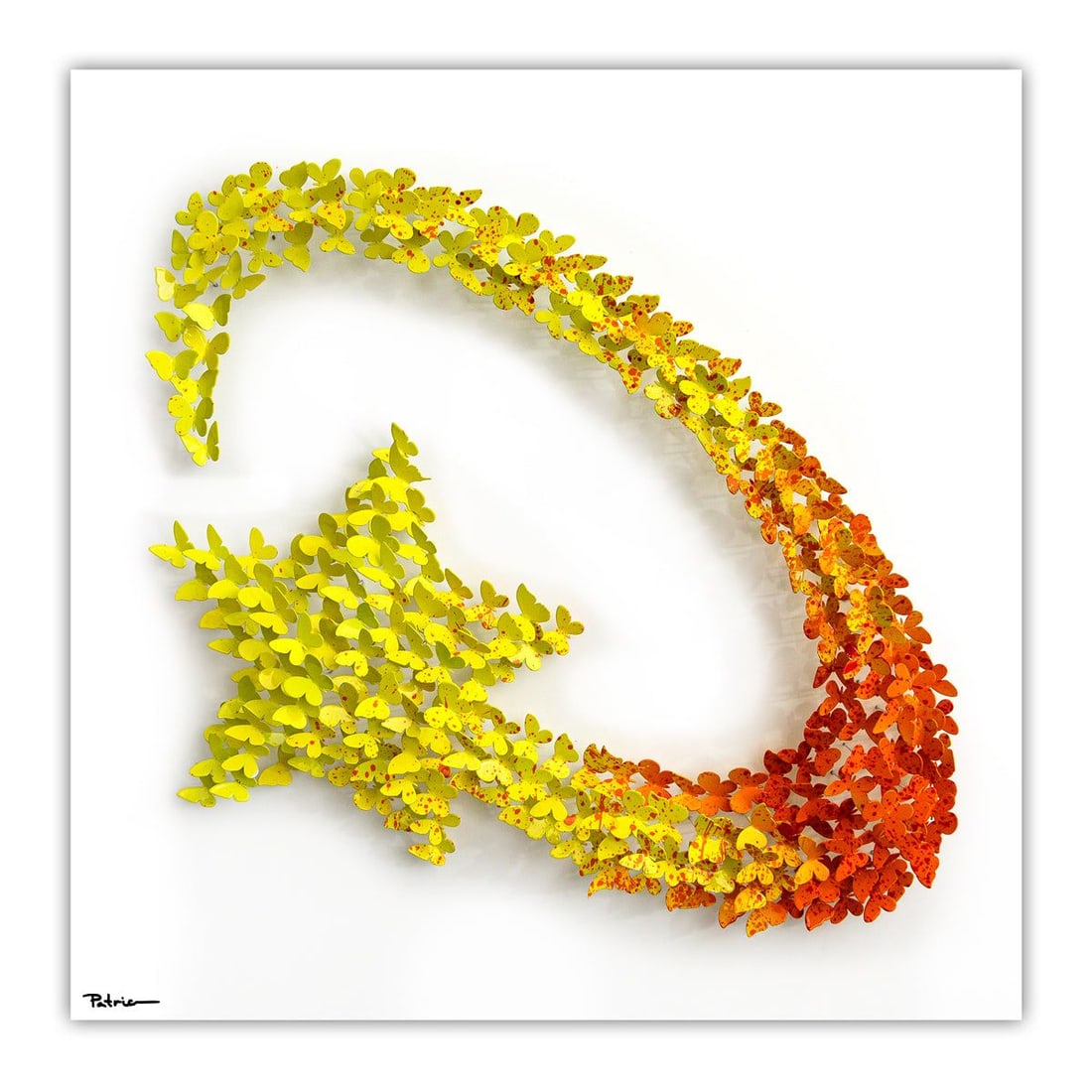 Patricia Govezensky- Original 3D Metal Art on Wood "Celestial Bloom": Artist: Patricia Govezensky. Medium: Original 3D Metal Art on Wood. Title: Celestial Bloom. Size: 25.5" x 25.5". Signature: Hand Signed by the artist. Certificate of Authenticity: From the publisher. 