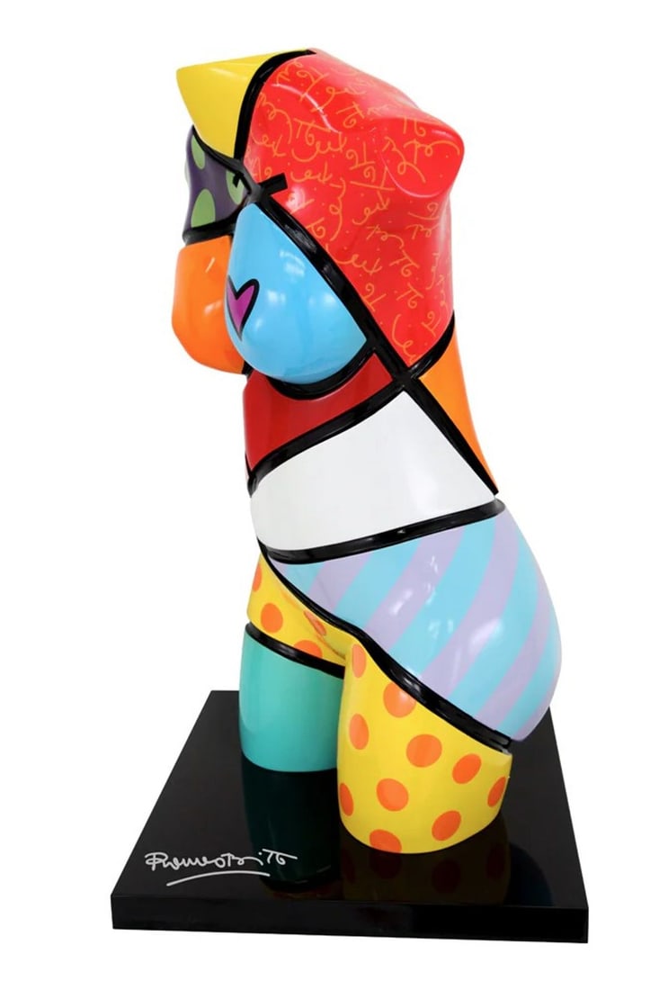 Romero Britto- Mixed Media Sculpture "Classic Orange" (1 of 2)