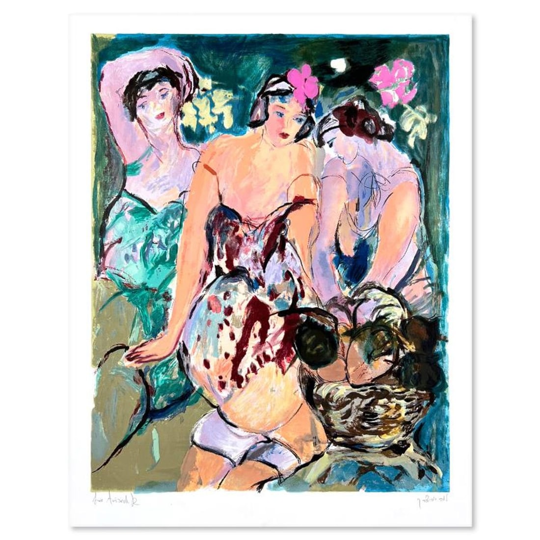 Lea Avizedek, Hand Signed, Numbered Limited Edition with Letter of Authenticity.: This is a limited edition on paper by Lea Avizedek. The piece comes hand signed by the artist, numbered, and with a letter of authenticity. Measures approximately 25.5" x 20". Reference#: 89761.