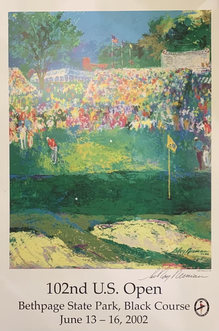 Leroy Neiman- Hand signed offset lithograph "102nd US open": Artist: Leroy Neiman. Medium: Hand signed offset lithograph. Title: 102nd US open. Size: 25" x 35". Reference#: 28441.