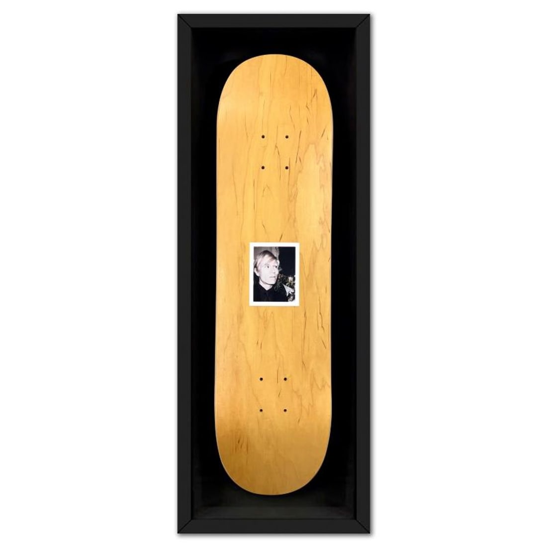 Andy Warhol (1928-1987), "Self-Portrait (Yellow)" Framed One-of-a-Kind Unique Edition Skateboard,: Self-Portrait (Yellow) is a one-of-a-kind unique edition skateboard by Andy Warhol (1928-1987), bearing the plate signature inverso of the artist. This piece comes custom framed. This piece is from a 