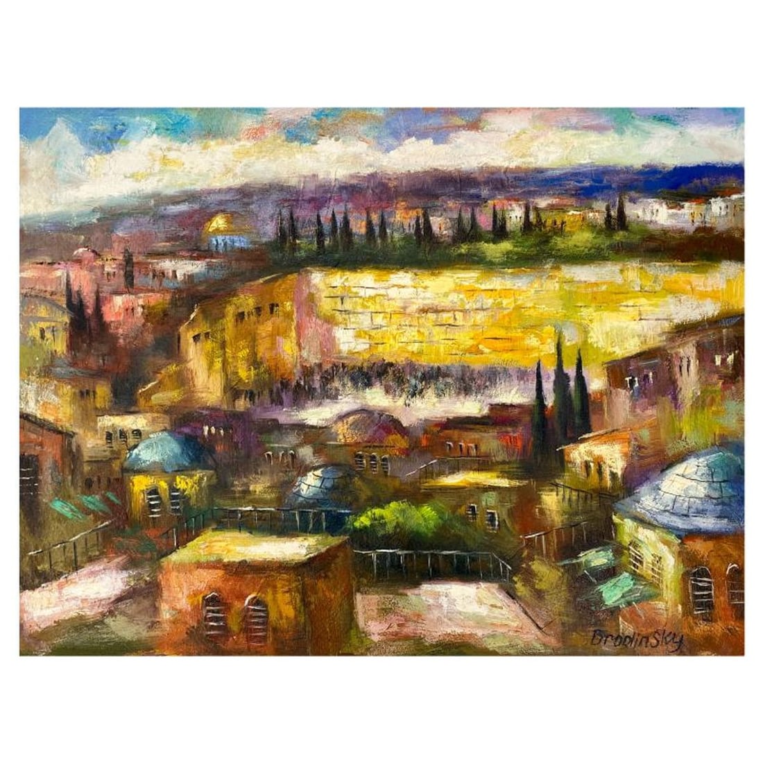 Slava Brodinsky, Original Oil Painting on Canvas, Hand Signed with Letter of Authenticity.: This is an original oil painting on canvas by Slava Brodinsky, hand signed by the artist. Includes Letter of Authenticity. Measures approx. 30" x 40" (image).