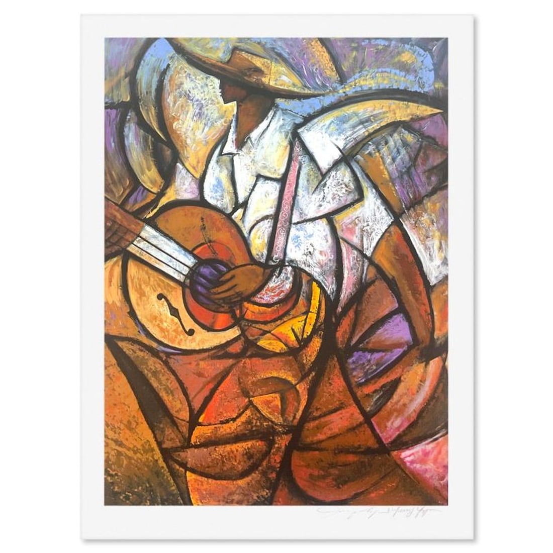 Terry & Jerry Lynn, "El Senior" Limited Edition Printer's Proof Serigraph, Numbered and Hand Signed: El Senior is a limited edition printer's proof serigraph on paper by Terry & Jerry Lynn, numbered and hand signed by the artist. Includes Letter of Authenticity. Measures approx. 42" x 32" (border), 3