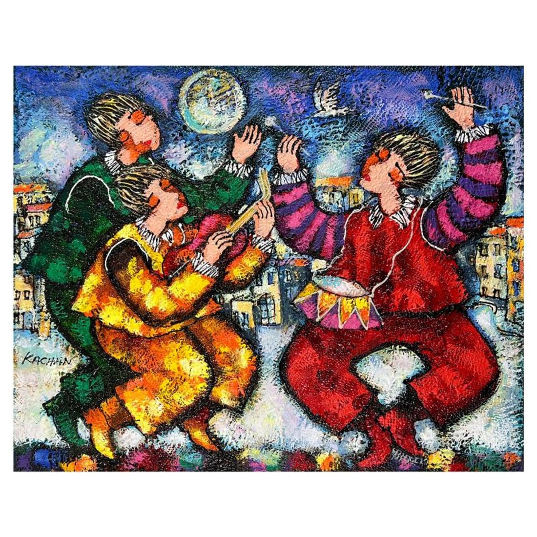 Michael Kachan, Hand Signed Original Painting on Canvas with Letter of Authenticity.: This is an original painting acrylic on canvas by Michael Kachan. Hand signed by the artist, this piece comes with a letter of authenticity. Measures approximately 20" x 24" (image).