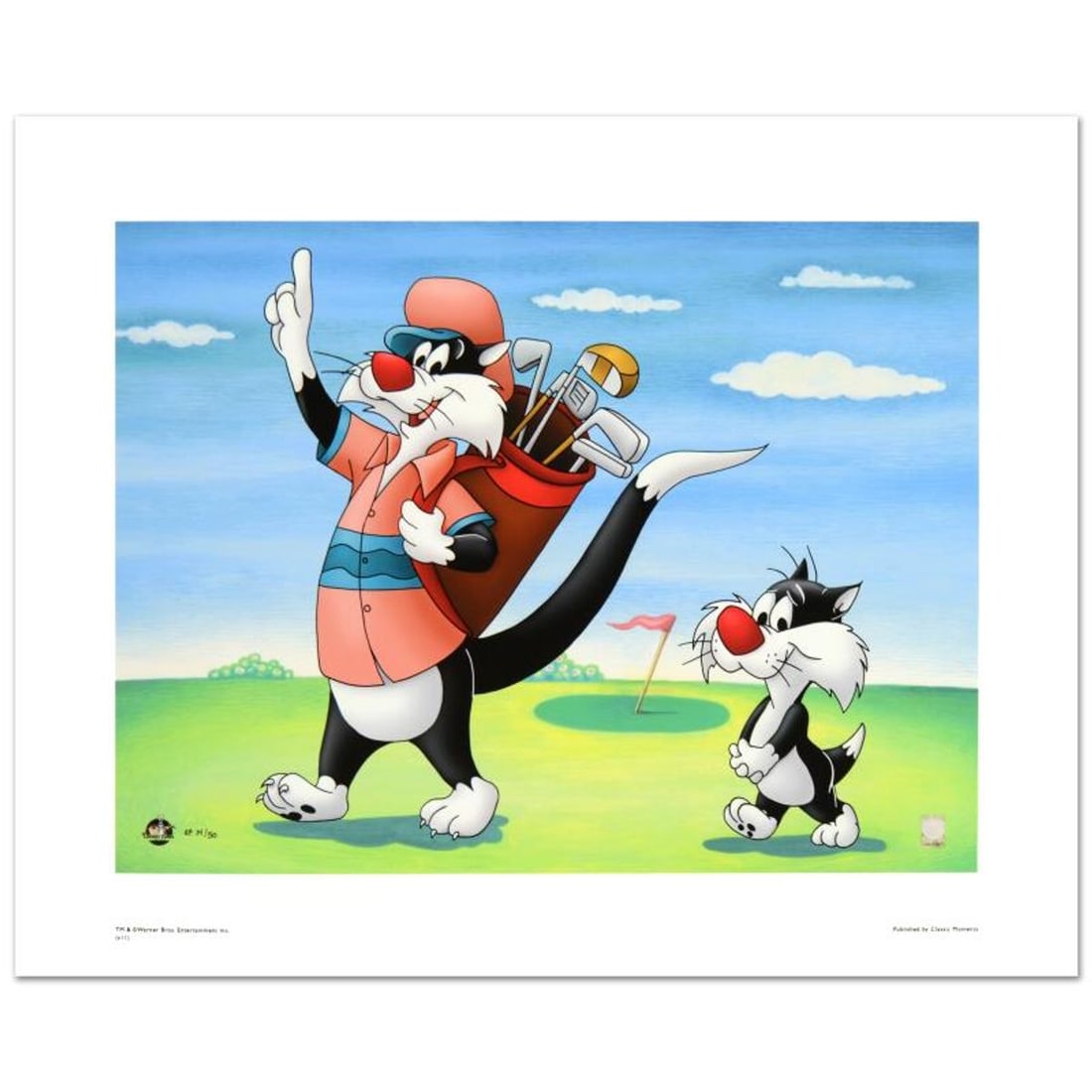 #1 Golfer Limited Edition Giclee from Warner Bros., Numbered with Hologram Seal and Certificate of: #1 Golfer is a limited edition giclee on paper from Warner Bros., numbered with hologram seal of Authenticity. Also, includes Certificate of Authenticity! Measures approx. 20" x 16" (with border), 16"