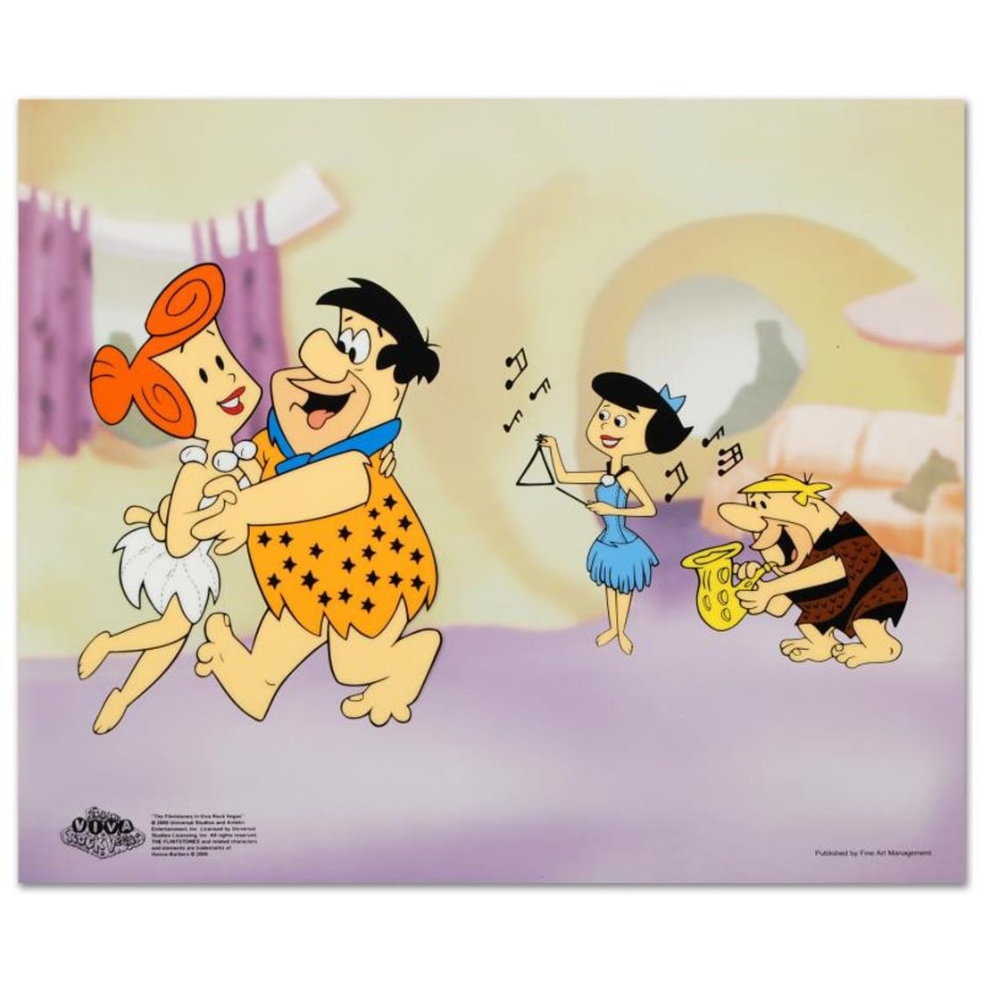 Flintstones Jam Session Limited Edition Sericel from the Popular Animated Series The Flintstones (1 of 1)