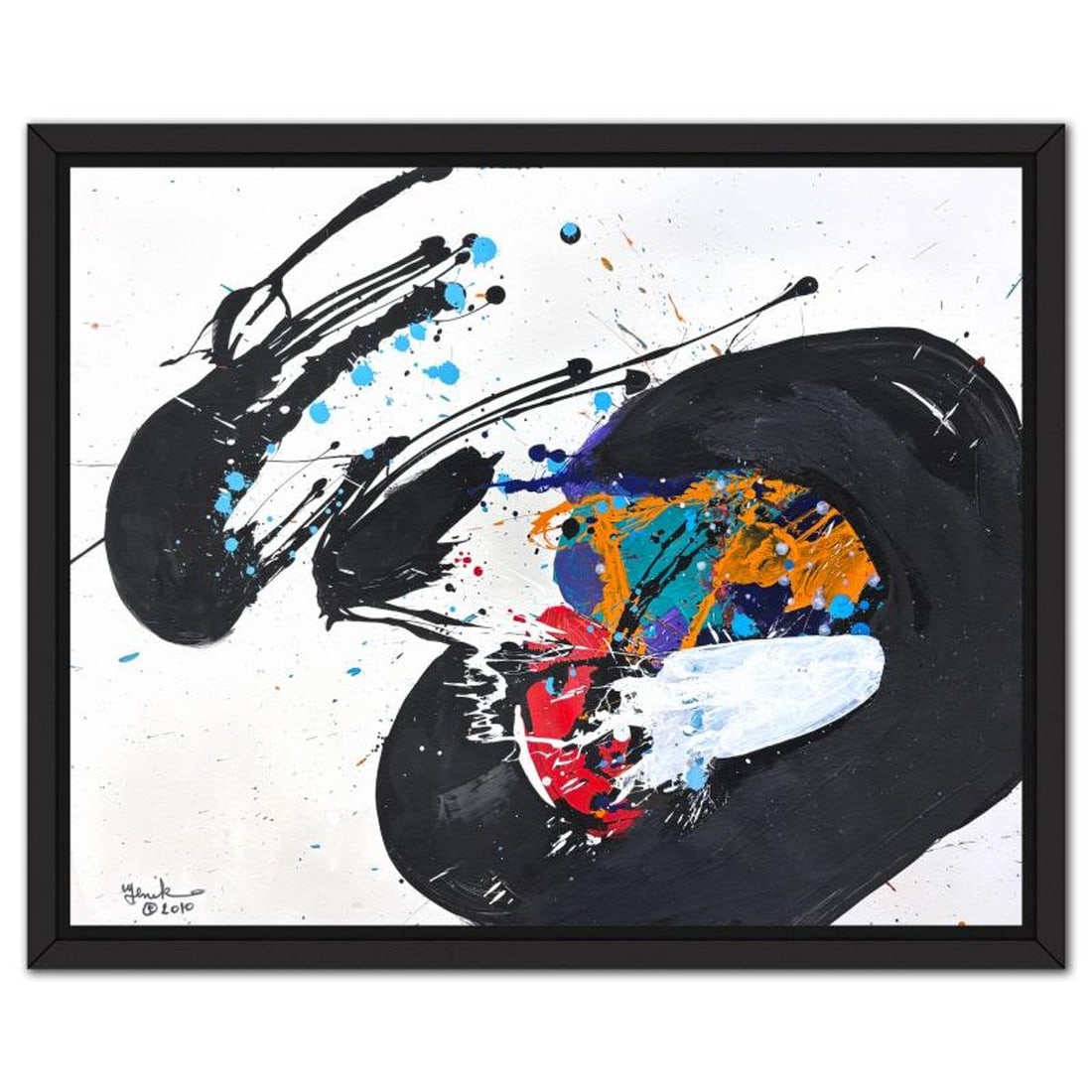 Jenik Cook, Framed Hand Signed Original Painting with Letter of Authenticity.: This is an original acrylic painting on paper by Jenik Cook. Hand signed by the artist, it includes Letter of Authenticity. This piece comes from the artist's personal collection. Measures approximate