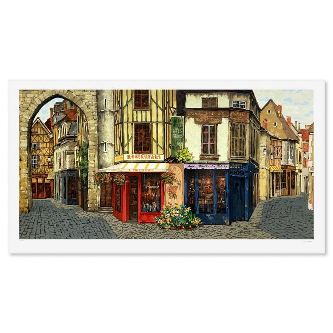 Viktor Shvaiko, "Saloon De The" Limited Edition Printer's Proof Serigraph (28" x 54"), Numbered and: Saloon De The is a limited edition printer's proof serigraph on paper by Viktor Shvaiko, numbered and hand signed by the artist. Includes Letter of Authenticity. Measures approx. 32.5" x 58.5"