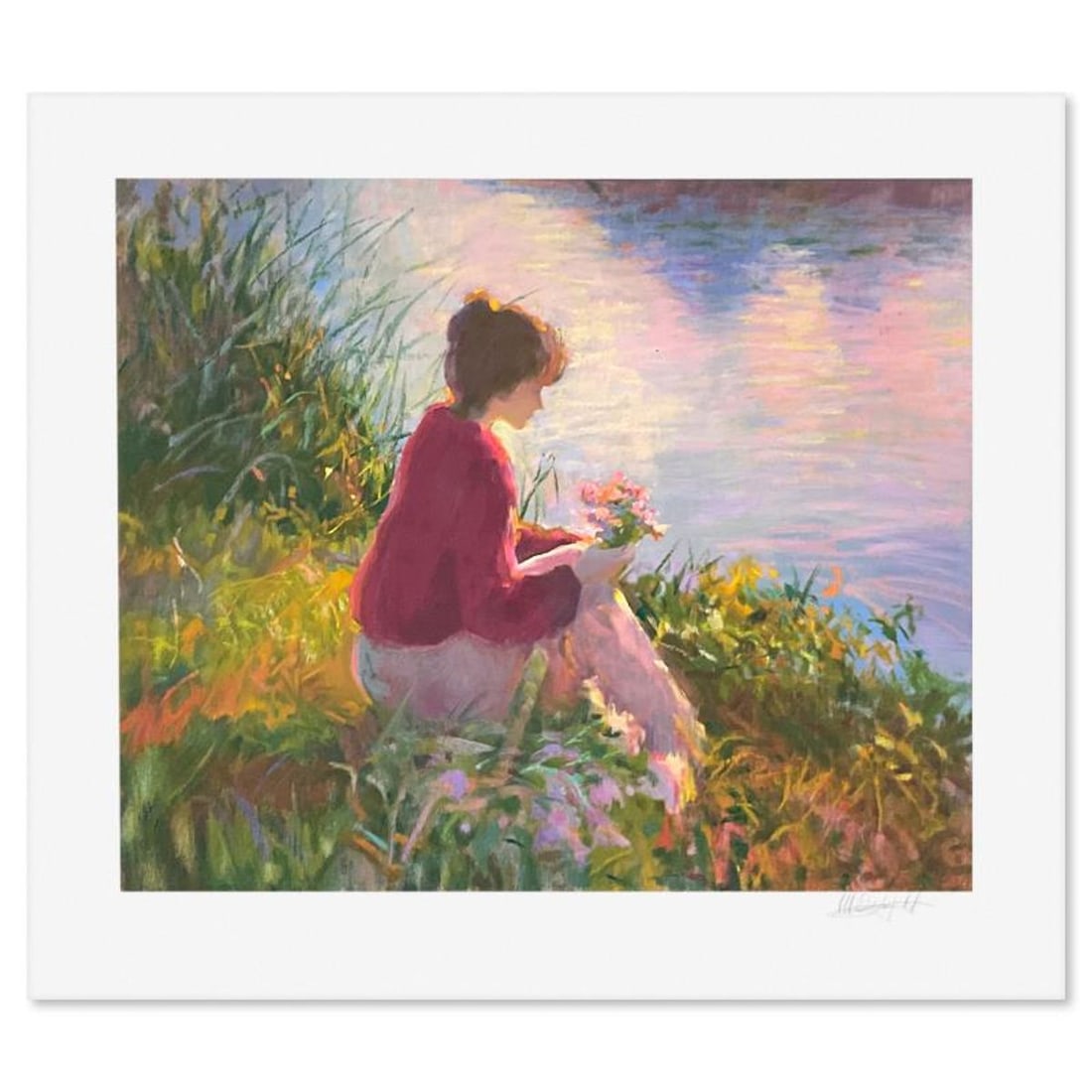 Don Hatfield, "Silent Reflections" Limited Edition Printer's Proof Serigraph, Numbered and Hand (1 of 2)