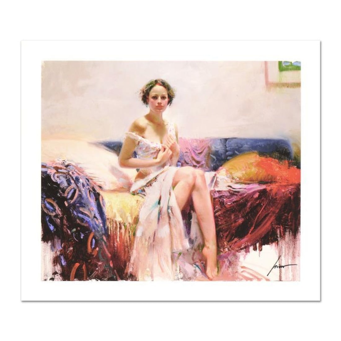 Pino (1939-2010), "Sweet Sensation" Limited Edition on Canvas, Numbered and Hand Signed with: Sweet Sensation is a limited edition giclee on canvas by Pino (1939-2010), numbered and hand signed by the artist. Includes Certificate of Authenticity. Measures approx. 12" x 10" (image). Reference#: