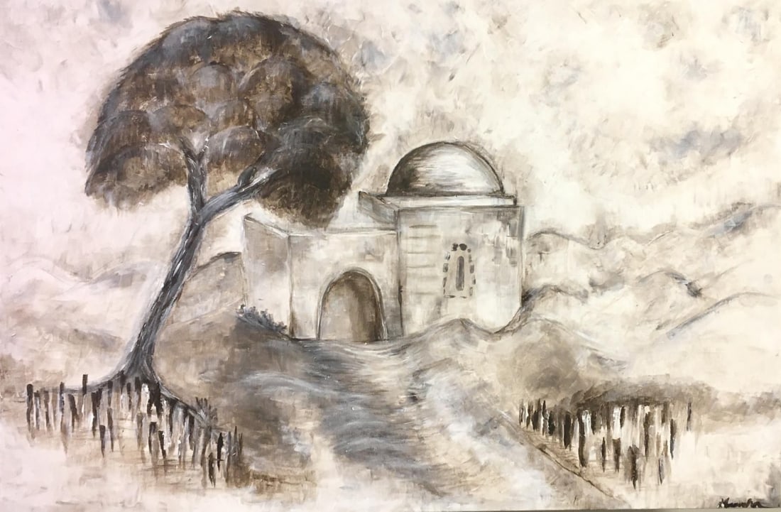 Menucha- Acrylic painting on canvas "Kever Rachel" (1 of 1)