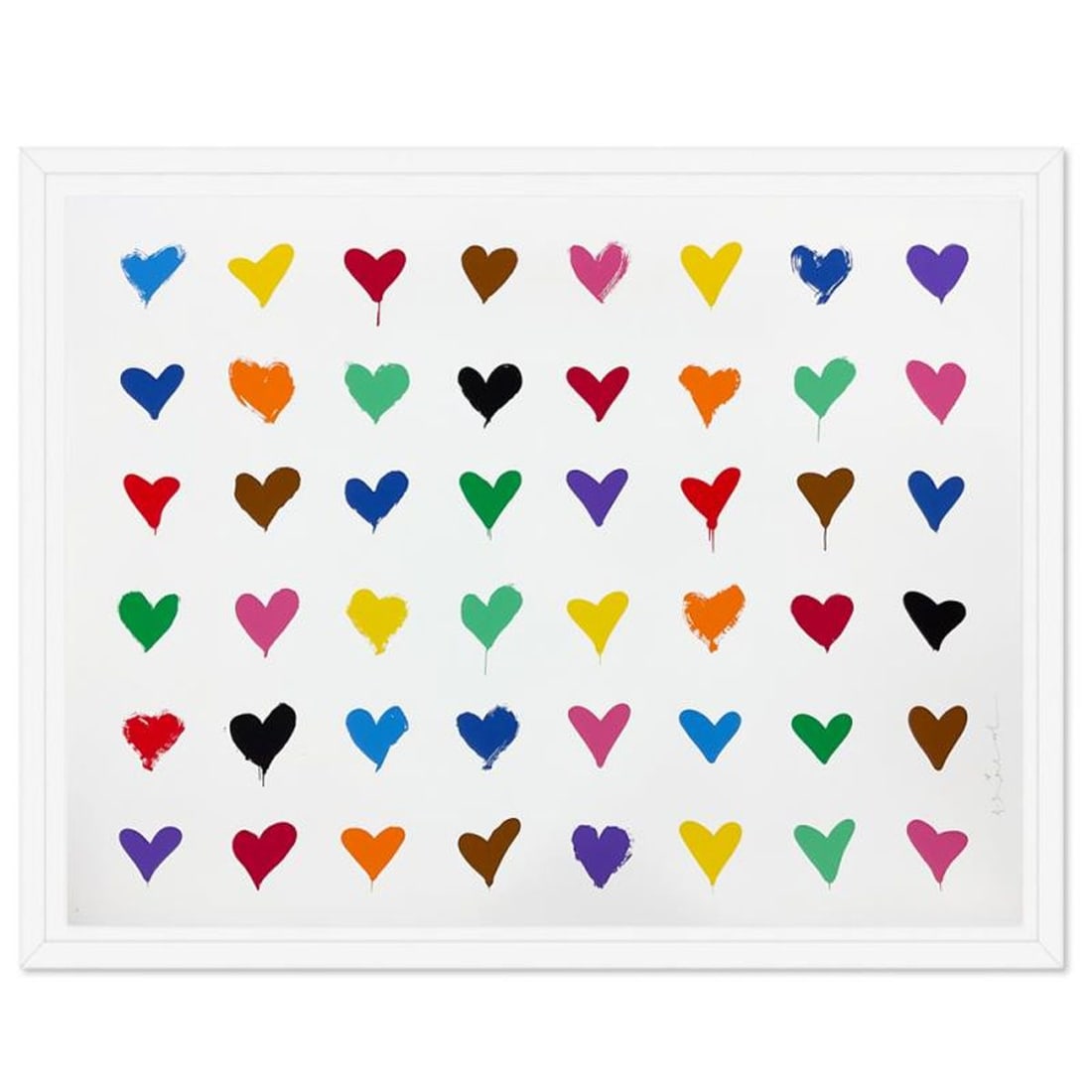 Mr. Brainwash, "All You Need is HE[ART]" Framed Limited Edition Silk Screen Studio Proof (50" x: All You Need is HE[ART] is a limited edition silk screen on paper by Mr Brainwash. The piece is a Studio Proof, hand signed and thumb-printed by the artist. The piece comes custom framed and with a Ce